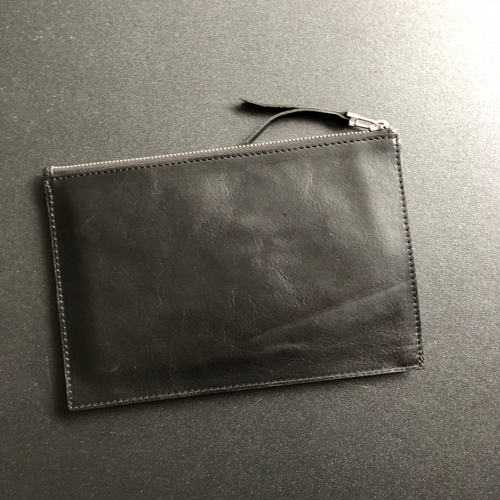Madewell Colorblock Leather Pouch Clutch